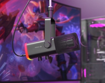 MOZOS TAM8 ОТ FIFINE ДИНАМИЧЕСКИЙ МИКРОФОН USB XLR RGB LED AM8 НАБОР ARM