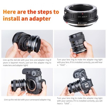 Адаптер Contax Yashica C/Y на Canon EOS EF-R R RF RP R3 R5 R8 R8 R50 K & F