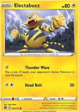 Oryginalna Karta Pokemon Brilliant Stars - Electabuzz BRS 046
