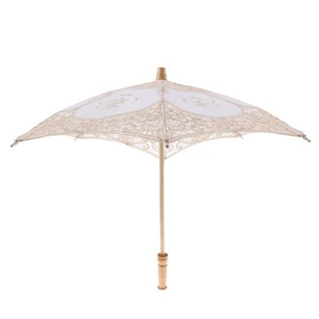 Dzieci Mała Księżniczka Ślub Koronki Parasol Drewniany