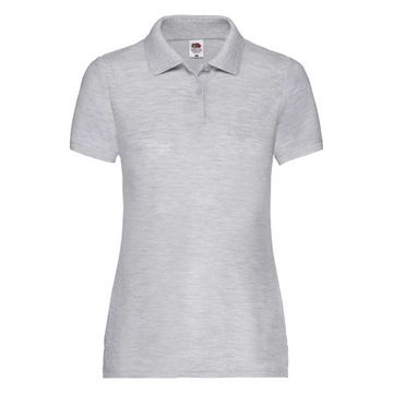 FRUIT KOSZULKA POLO DAMSKA 65/35 HEATHER GREY XS