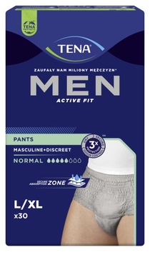 Bielizna chłonna TENA Men Pants Normal Grey L/XL 30 sztuk