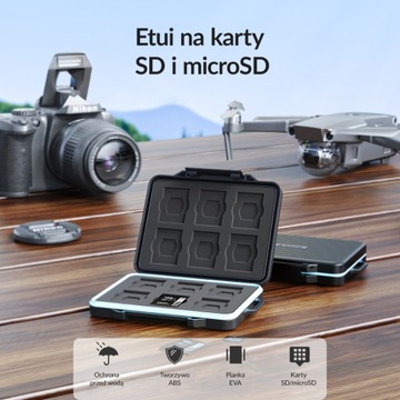 Футляр для карт памяти Orico: 6x SD, 4x microSD, 1x CF, жесткий, черный