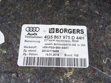 КОМПЛЕКТ ЭЛЕКТРОКАПОТА AUDI A6 C7 СЕДАН