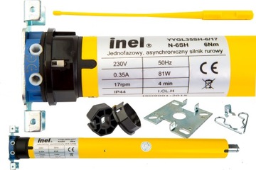 SILNIK DO ROLET ZEW. INEL FI40 N-6SH KRÓTKI