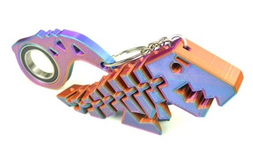 Набор Keyrambit Брелок KEYSPINNER + Flexi Rex Dino TikTok Цвет РОЗОВЫЙ ФЛУО
