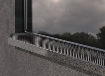 OSTRE KOLCE na ptaki gołębie przeciw ptakom NAJWYŻSZE 4 cm BRĄZOWE 8017