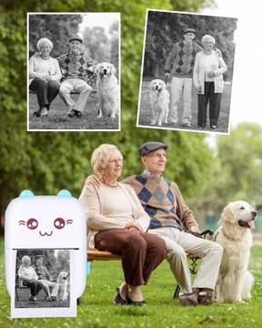 DRUKUŚ MINI ПОРТАТИВНЫЙ ТЕРМОПРИНТЕР ДЛЯ ФОТОГРАФИЙ +10 САМОКЛЕЯЩИХСЯ РОЛИКОВ