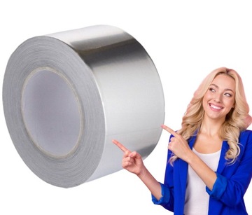 Taśma samoprzylepna aluminiowa 100mm x50m 90°C