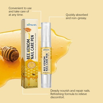Bee Venom Grey Ручка для ухода за ногтями, блеск для ногтей, защита от столкновений