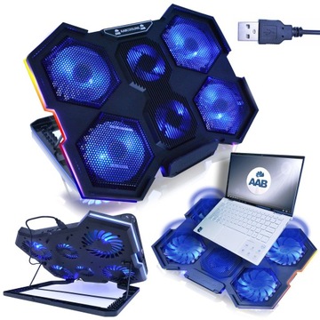 PODSTAWKA CHŁODZĄCA POD LAPTOPA 15,6-17' PODKŁADKA POD LAPTOP NA KOLANA USB