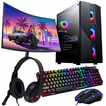 ZESTAW GAMINGOWY Ryzen 5 RTX 4060 1TB NVME 32GB Dla Gracza Win 11 + MONITOR