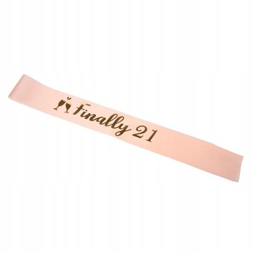 6xFinally 21 Атласный пояс Поздравление с днем ​​рождения