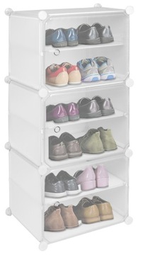 МОДУЛЬНЫЙ ШКАФ ГАРДЕРОБ ПОЛКА ДЛЯ ОБУВИ БЕЛАЯ ОБУВЬ ПОДСТАВКА ПОЛКИ КОРОБКИ