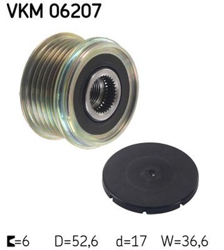 ALTERNÁTOR - SPOJKA JEDNOSMĚR SKF VKM 06207