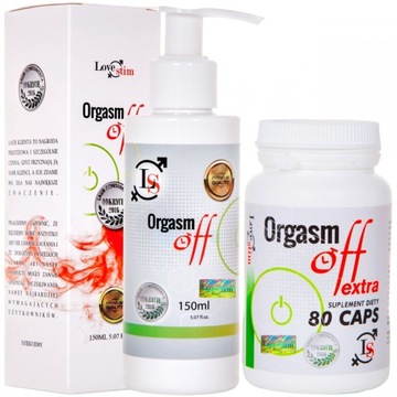 Zestaw Orgasm Off żel 150 ml i suplement 80kaps