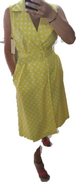 Sukienka w grochy midi made in Italy