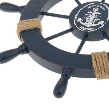 Руль парусного колеса ДЕРЕВЯННОГО корабля, темно-синий.