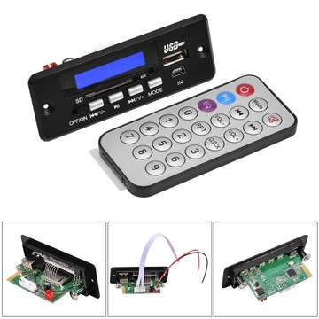 ODTWARZACZ BLUETOOTH 02CABT MP3 WMA Z PŁYTKĄ DEKODERA TALK 8W1 SD/USB
