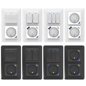 Умная розетка с USB ZigBee измерением тока TUYA PSMART белая