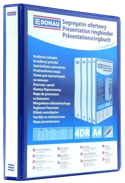 Папка-скоросшиватель Donau, стр., A4/4rd/16, синяя
