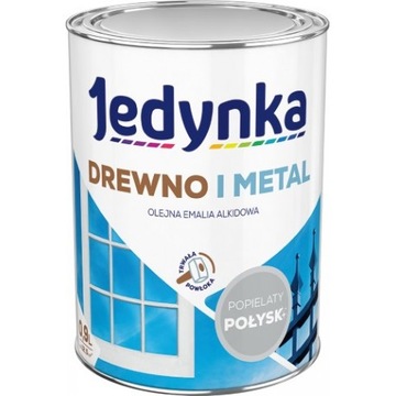 FARBA DO DREWNA I METALU POPIELATY POŁYSK 0.9L EMA