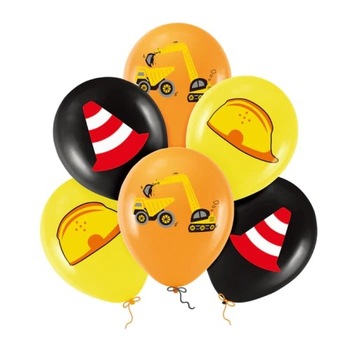 Balony lateksowe roboty drogowe 30cm 6szt urodziny