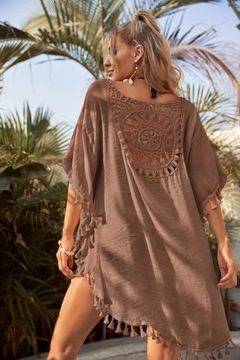 ПЛЯЖНАЯ ТУНИКА ПАРЕО С ВЫШИВКОЙ БАХОМ БОХО КАНКУН