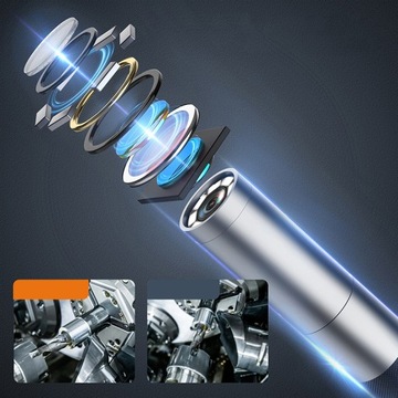 Инспекционная камера, эндоскоп, подвижная головка, ВРАЩАЮЩАЯСЯ на 360°, 2 м, 4 светодиода, 6 мм