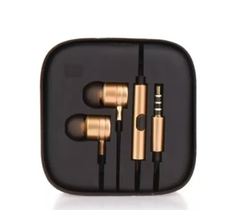 ZESTAW SŁUCHAWKOWY / SŁUCHAWKI STEREO BOX MI METAL ZŁOTY (JACK 3,5MM)