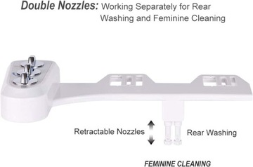 Чехол на сиденье унитаза-биде Hibbent с двойной самоочищающейся насадкой, белый