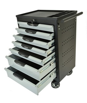 Шкаф для инструментов и тележка для мастерской с 7 ящиками.