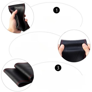 1 шт., вышитый вручную чехол на руль автомобиля, обычная защита руля автомобиля