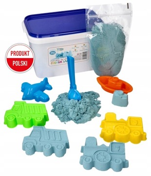 PIASEK KINETYCZNY 2KG FOREMKI ŁOPATKA DO PIASKU ANTYALERGICZNY POLSKI