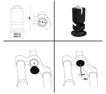 Крепление AirTag для вилки MTB велосипеда № 1.