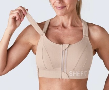 Бюстгальтер СПОРТИВНЫЙ SHEFIT БЕЖЕВЫЙ С РЕГУЛИРУЕМОЙ ПОДДЕРЖКОЙ 2XL