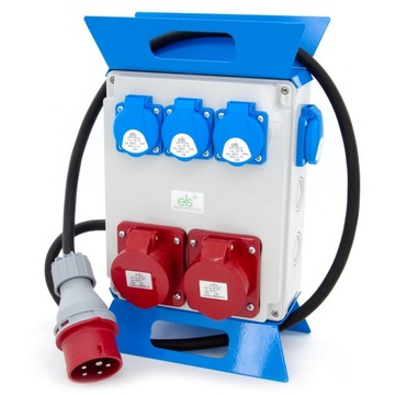 СТРОИТЕЛЬНЫЙ ПОРТАТИВНЫЙ РАСПРЕДЕЛИТЕЛЬНЫЙ ЩИТ 230В 16/5P ВИЛКА