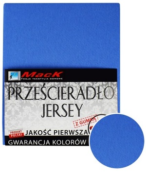 PRZEŚCIERADŁO JERSEY Z GUMKĄ 220X200 ciemny błękit