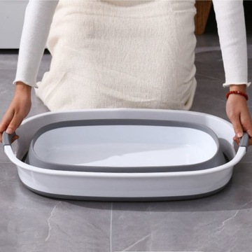 СКЛАДНАЯ КОРЗИНА ДЛЯ БЕЛЬЯ СИЛИКОНОВАЯ ЧАША ВАННА БОЛЬШОЙ ОВАЛЬНЫЙ PELUS 25Л