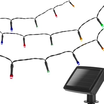 Solarna girlanda świetlna Wielokolorowa 11.9m