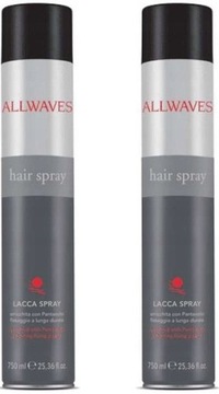 ALLWAVES Lakier do włosów mocno utrwalający 2x750