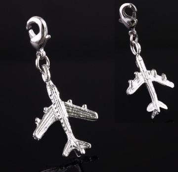 H1174N ZAWIESZKA CHARMS 3D MAX SAMOLOT 21mm 2szt