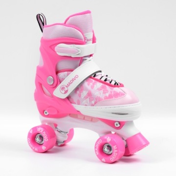 Детские регулируемые роликовые коньки MADIVO розовые 34-37
