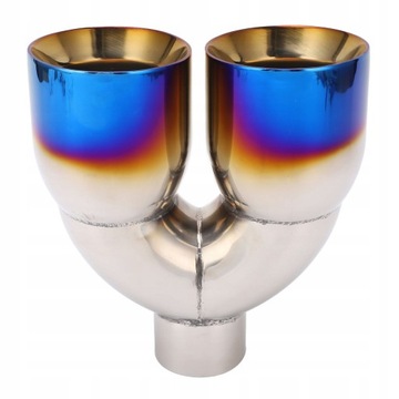 Двойная выхлопная труба 2,4 дюйма, впуск 4 дюйма