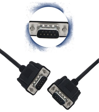 Kabel szeregowy DB9 RS232 z męskiego na męskie, 9-pinowy przewód danych, 3 m