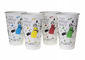 БУМАЖНЫЕ КРУЖКИ NEW DAY КОФЕ 400МЛ + КРЫШКА 50 ШТ (для перепродажи)