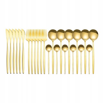 Столовый сервиз из нержавеющей стали, 24 шт., черный