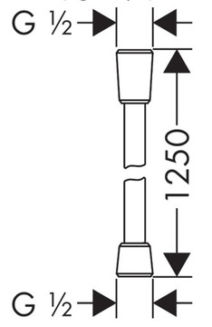 HANSGROHE COMFORTFLEX ДУШЕВОЙ ШЛАНГ 1,25 М