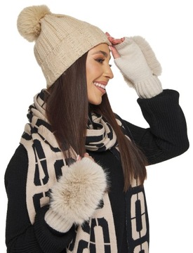 ШАРФ ШАРФ с помпонами, теплый зимний ацтекский узор