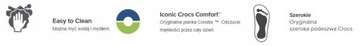 crocs damskie chodaki na platformie classic lekkie buty sportowe 36-37 W6